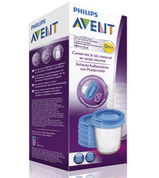Philips AVENT SCF619/05 Контейнеры для хранения грудного молока 180 ml / 5 pcs