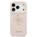 Guess PU Grained 4G Logo Stand Camera Frame Case Защитный чехол для iPhone 17 Pro / розовый