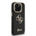 Guess PU Grained 4G Logo Stand Camera Frame Case Защитный чехол для iPhone 15 Pro / чёрный