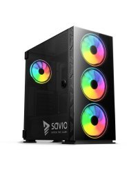 Savio Prime X1 ARGB Корпус ПК / Стекло / Черный