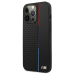 BMW Коллекция M BMHCP13XTRTBK Back Case Кожанный Чехол для телефона Apple iPhone 13 Pro Max Черный