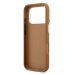 Guess PU Grained 4G Logo Stand Camera Frame Case Защитный чехол для iPhone 17 Pro / коричневый