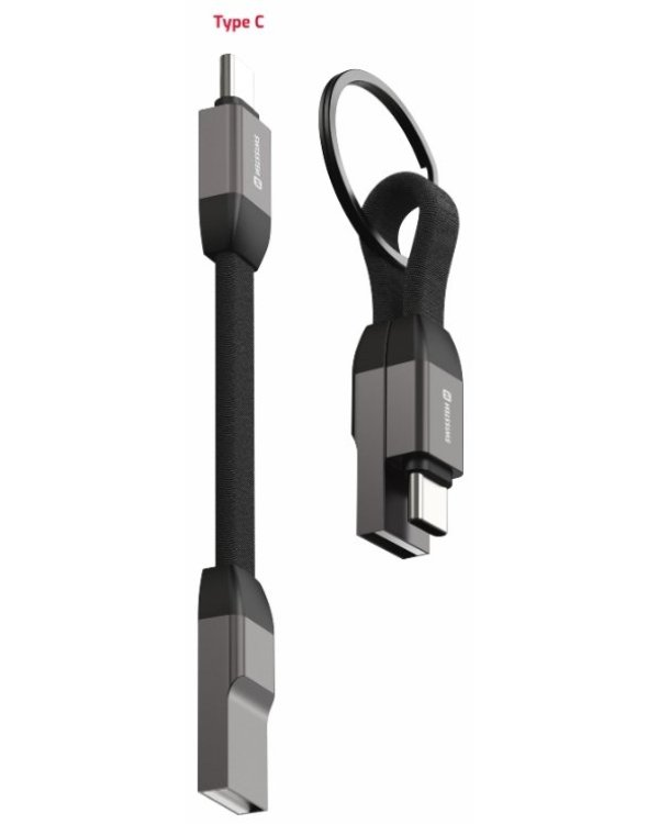 Swissten Magnetic Keychain USB-A - USB-C Кабель 9.7cm