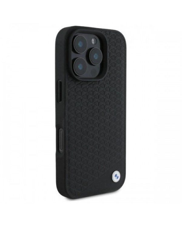 BMW Sign Leather Diamond Metal Logo MagSafe Чехол для Apple iPhone 16 Pro