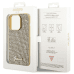Guess PU Disco Script Metal Case Защитный Чехол для Apple iPhone 15