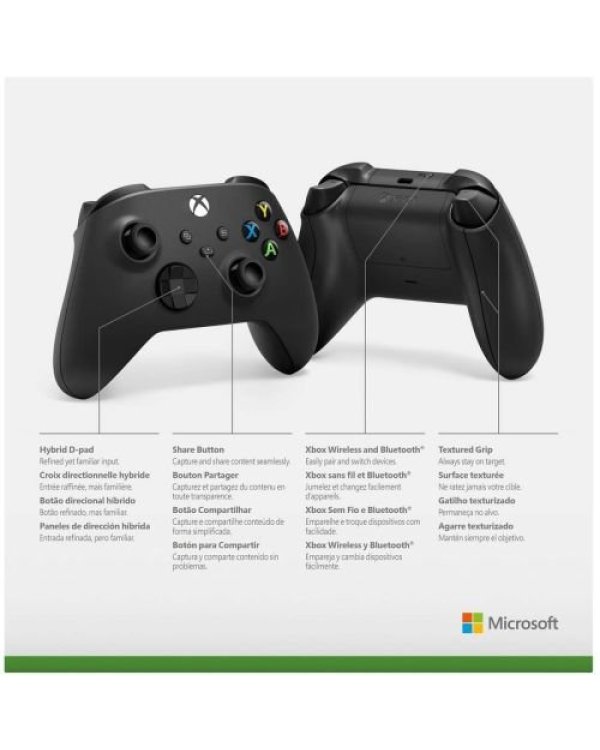 Microsoft Xbox Wireless Controller Carbon Black Беспроводной контролёр / чёрный (QAT-00009)