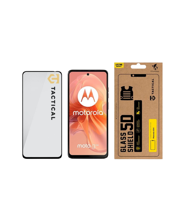 Tactical Glass Shield 5D Защитное стекло для Motorola G04 / чёрный