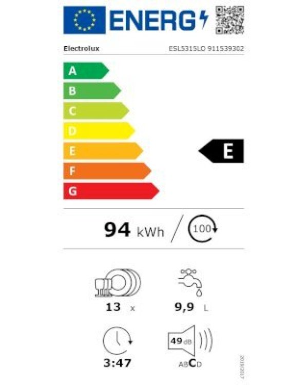 Electrolux (встраиваемая) Посудомоечная машина с технологией AirDry 60cm