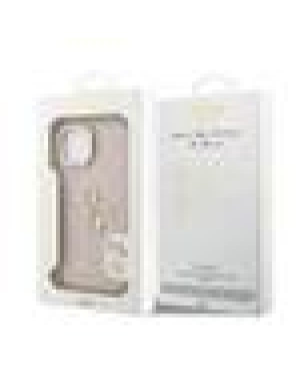 Guess PU Grained 4G Logo Stand Camera Frame Case Защитный чехол для iPhone 15 / розовый