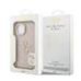 Guess PU Grained 4G Logo Stand Camera Frame Case Защитный чехол для iPhone 15 / розовый