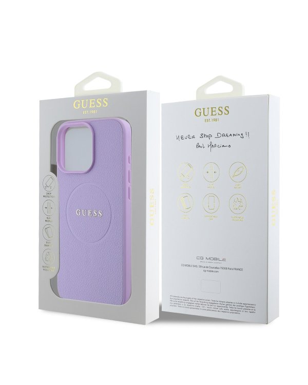 Guess PU Grained Classic Logo MagSafe Case Чехол для Apple iPhone 16 Pro Max