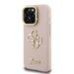 Guess PU Grained 4G Logo Stand Camera Frame Case Защитный чехол для iPhone 15 Pro / розовый
