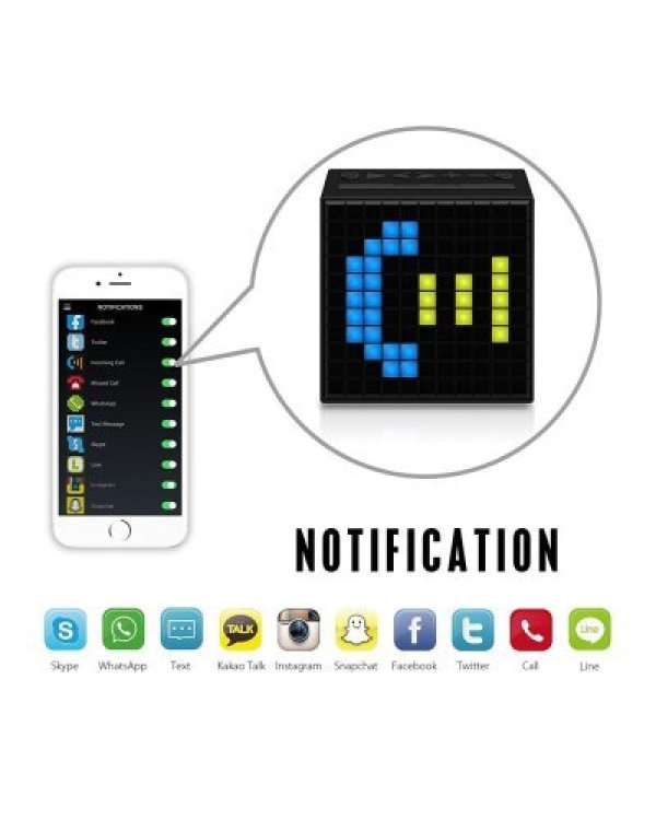 Divoom TimeBox Bluetooth 4.0 Портативная колонка с экраном / Будильник / Апликация / Соц. сети / Градусник Cиний