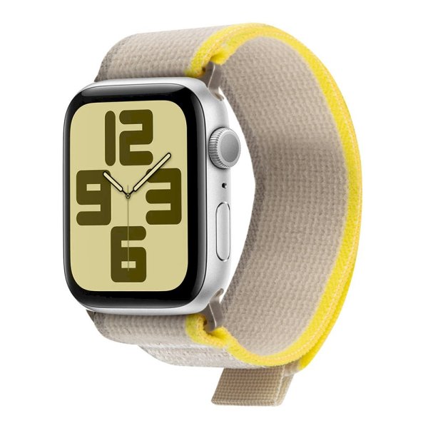 OBAL:ME Textile Strap Ремешок для часов Apple Watch 42-49mm M-L / бежевый/жёлтый