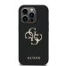 Guess PU Grained 4G Metal Logo Case Защитный чехол для iPhone 14 Pro / чёрный