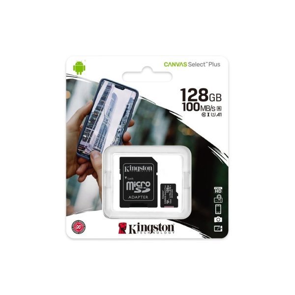 Kingston Canvas Select Plus Карта Памяти microSDXC / 128GB / 100 MB/s + Адаптер