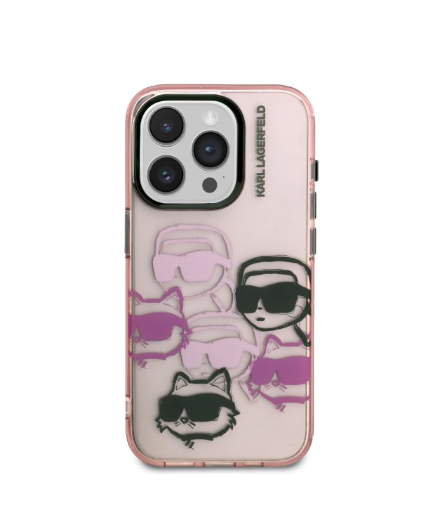 Karl Lagerfeld IML Multi K&CH Heads Case Чехол для Apple iPhone 15 Pro