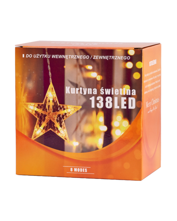 Дополнительное изображение книги «RoGer LED Подвесные Звезды 2,5m / 138LED Холодно-белый»