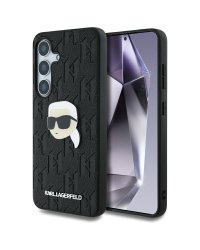 Karl Lagerfeld Leather Monogram Pin Logo Karl Head Чехол для Samsung Galaxy S25 Plus