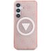 Guess 4G Glitter Triangle Buttons MagSafe Чехол для Samsung Galaxy S25