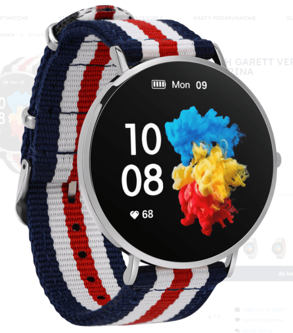 Garett Smartwatch Verona Silver Marina Умные часы AMOLED / Bluetooth / IP67 / GPS / SMS