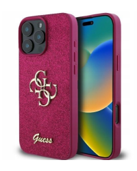 Guess Fixed Glitter Big 4G Case Защитный Чехол для Apple iPhone 16 Pro Max