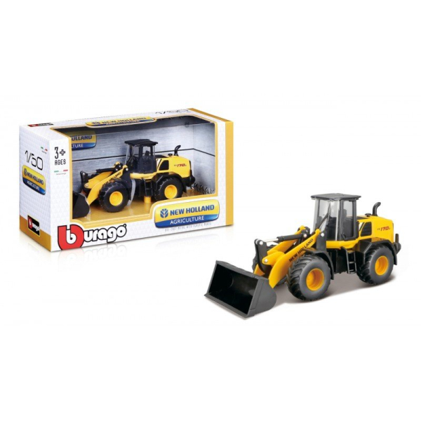 Bburago New Holland W170D строительный трактор для детей 1:50 Bburago New Holland W170D строительный трактор для детей 1:50