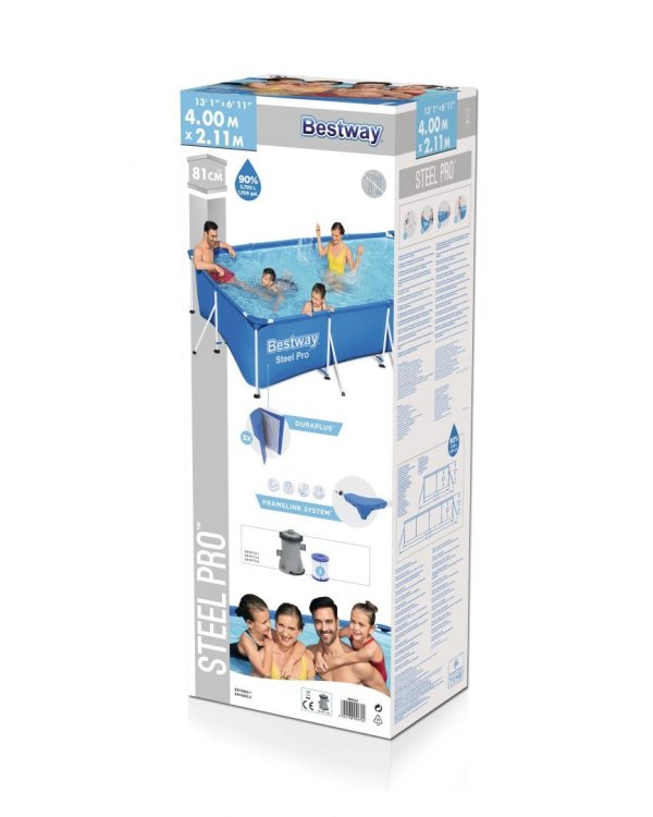 Bestway 56424.S Каркасный бассейн 400 x 211 x 81cm