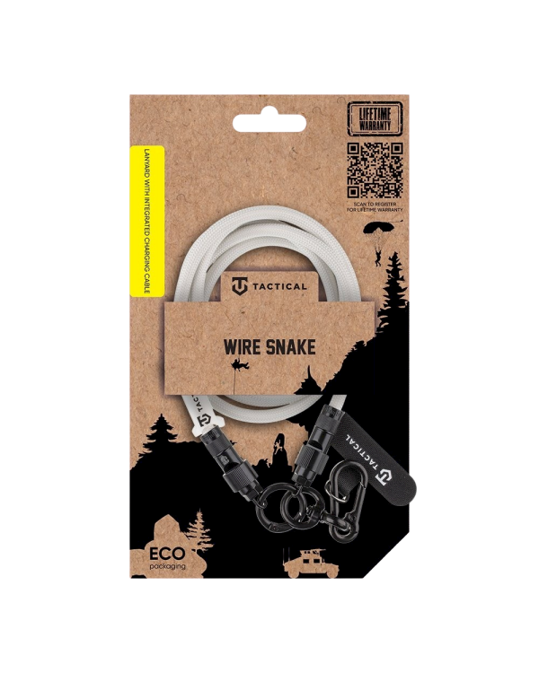 Tactical Wire Snake USB-C Ремешок на шею для телефонов 1.2m / белый