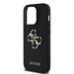 Guess PU Grained 4G Metal Logo Case Защитный чехол для iPhone 14 Pro / чёрный