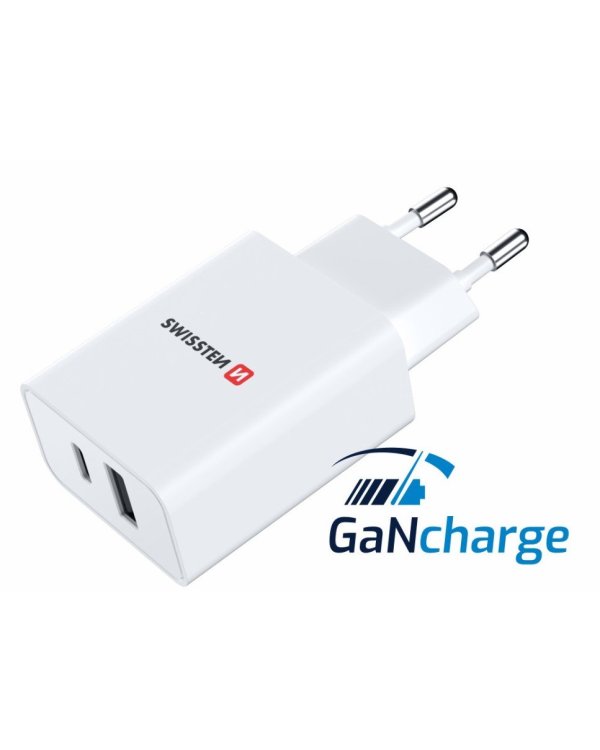 Swissten GaN Charger зарядное устройство PD 30W USB-C / USB