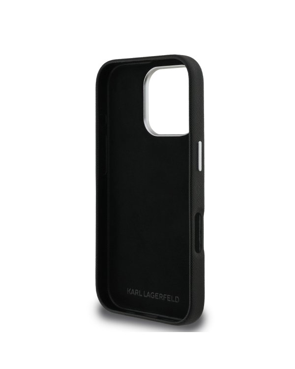 Karl Lagerfeld Grained PU K&CH Heads Case Чехол для Apple iPhone 16 Pro