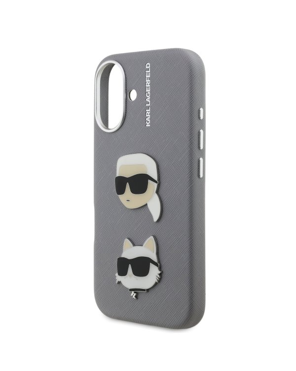Karl Lagerfeld Grained PU K&CH Heads Case Чехол для Apple iPhone 16