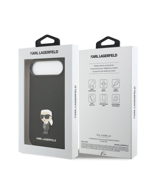 Дополнительное изображение книги «Karl Lagerfeld Liquid Silicone Metal Ikonik Case Защитный чехол для iPhone Air / чёрный»