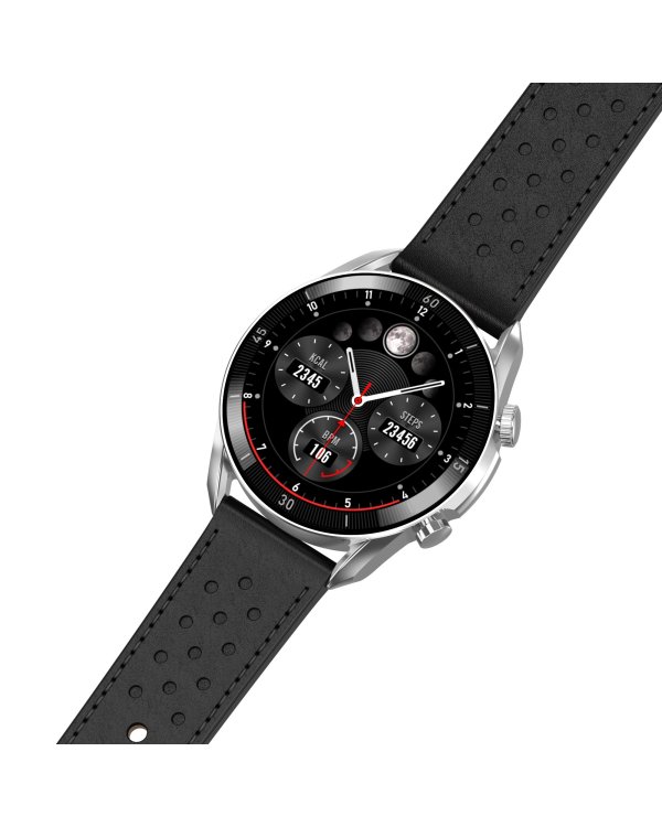 Garett Smartwatch V10 Leather / AMOLED / Bluetooth / IP68 / Backlit display / Sports modes Умные часы