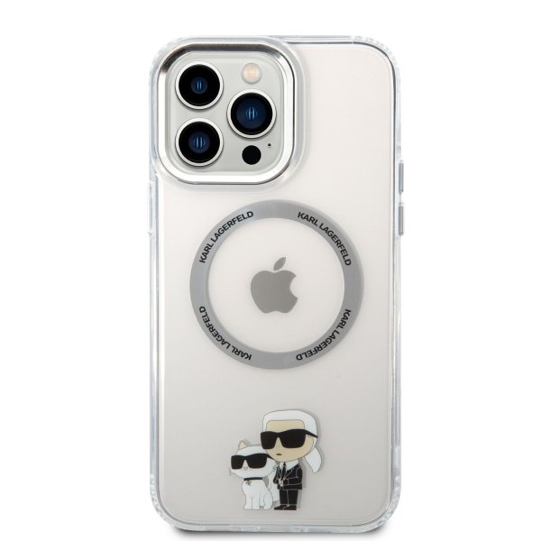 Karl Lagerfeld IML Karl and Choupette MagSafe Case Защитный чехол для iPhone 13 Pro Max / прозрачный