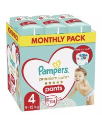 Pampers Premium Care Pants Подгузники‑Трусики Размер 4 (9‑15kg) 114шт