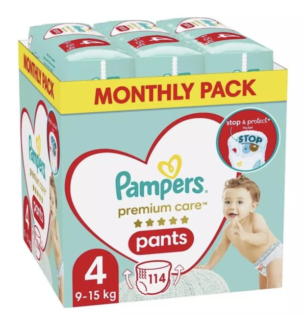 Обложка книги «Pampers Premium Care Pants Подгузники‑Трусики Размер 4 (9‑15kg) 114шт»