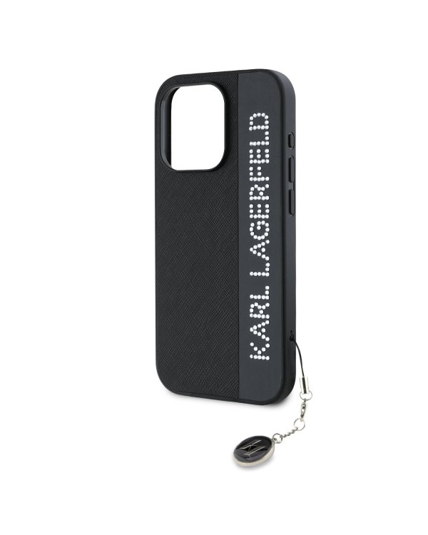 Дополнительное изображение книги «Karl Lagerfeld PU Saffiano Rhinestone Charm Case Защитный чехол для iPhone 15 Pro / чёрный»