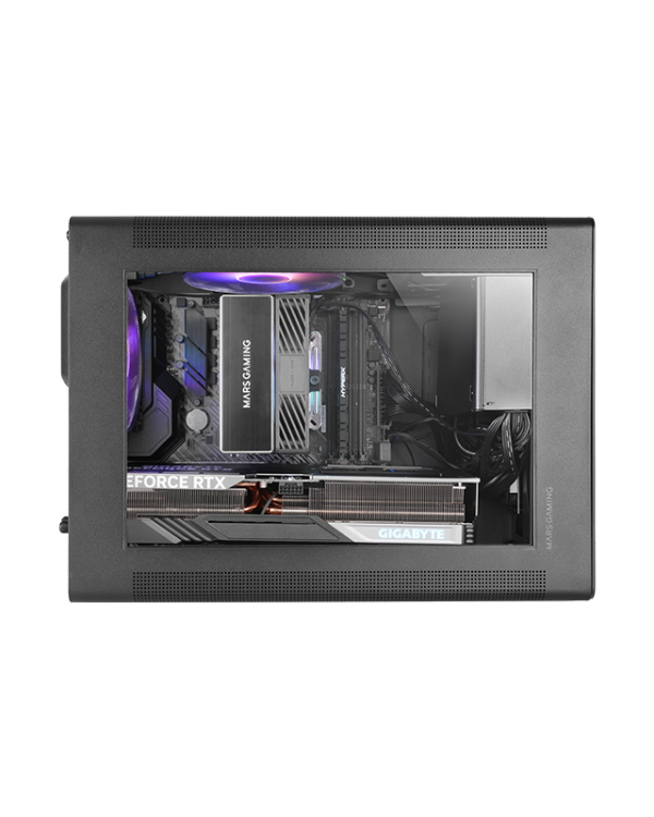 Mars Gaming MCXPS mATX Ultra-Compact Gaming PC Case with MESH & Glass Panel