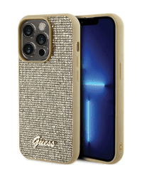 Guess PU Disco Script Metal Case Защитный Чехол для Apple iPhone 15 Pro Max