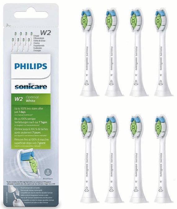 Обложка книги «Philips HX6068/12 Sonicare W2 Optimal Насадки на зубную щетку 8 шт.»