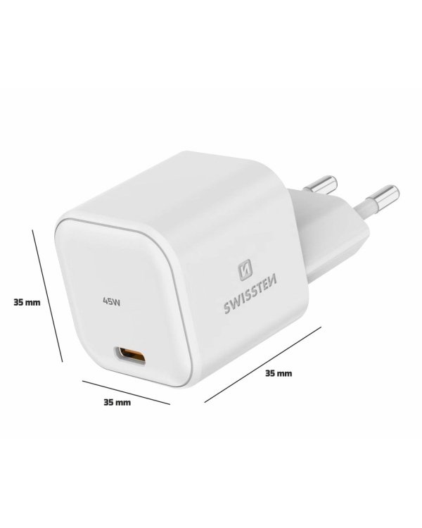 Swissten GaN Travel Charger Адаптер USB-C 45W