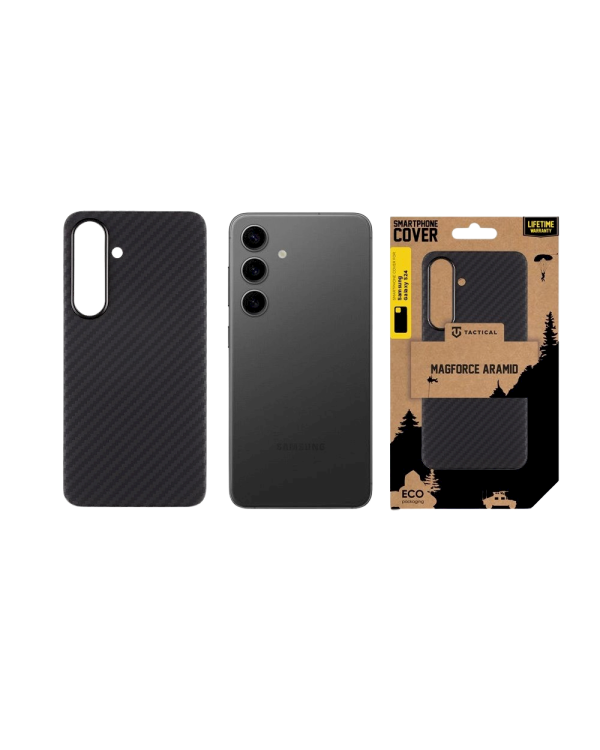 Tactical MagForce Aramid Cover Защитный чехол для Samsung Galaxy S24 / чёрный