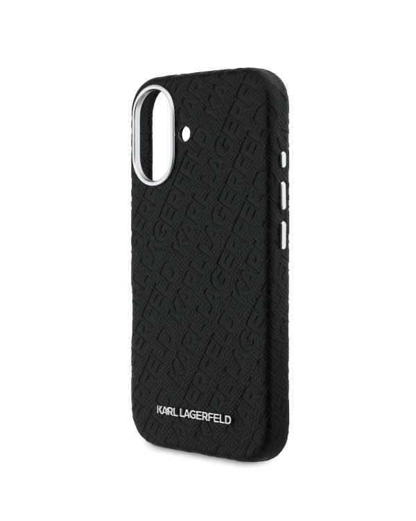 Karl Lagerfeld Grained PU Repeated Logo MagSafe Case Чехол для Apple iPhone 16