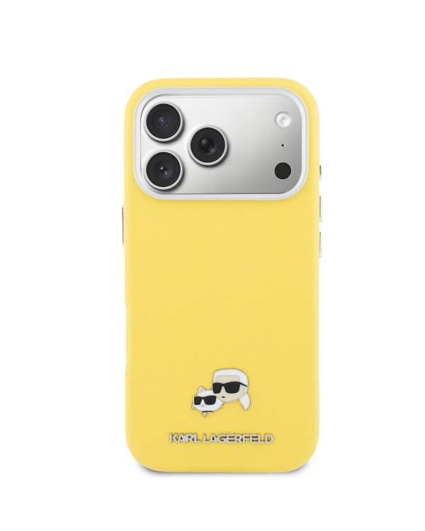 Karl Lagerfeld PU Karl and Choupette Heads Pins MagSafe Case Чехол для Apple iPhone 17 Pro Max