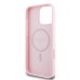 Guess PU Grained Classic Logo MagSafe Case Защитный чехол для iPhone 16 Pro / розовый