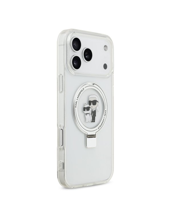 Karl Lagerfeld Ringstand Karl and Choupette MagSafe Case Чехол для Apple iPhone 17 Pro Max