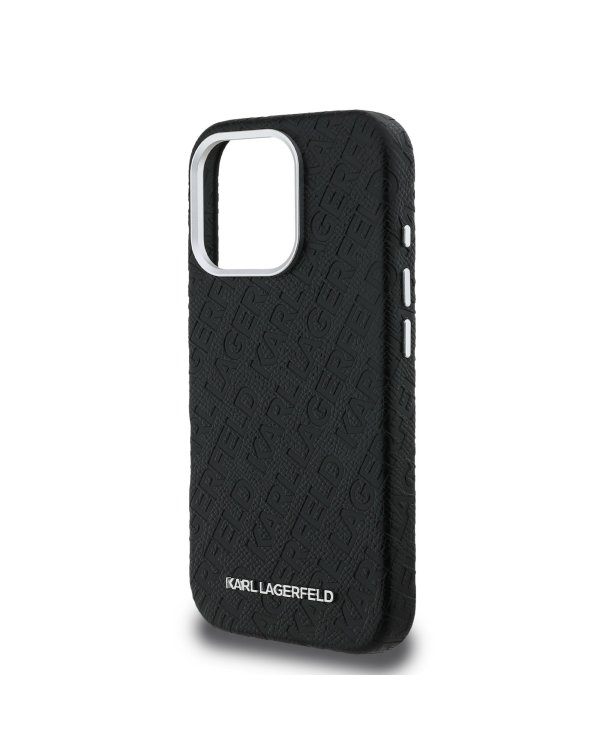 Karl Lagerfeld Grained PU Repeated Logo MagSafe Case Чехол для Apple iPhone 16 Pro