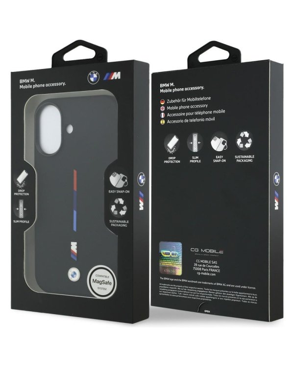 BMW M Silicon Tricolor Line MagSafe Case Защитный Чехол для Apple iPhone 17
